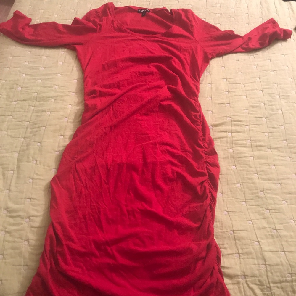 Express Red Midi Dress